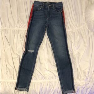 Express Red Stripe Jeans
